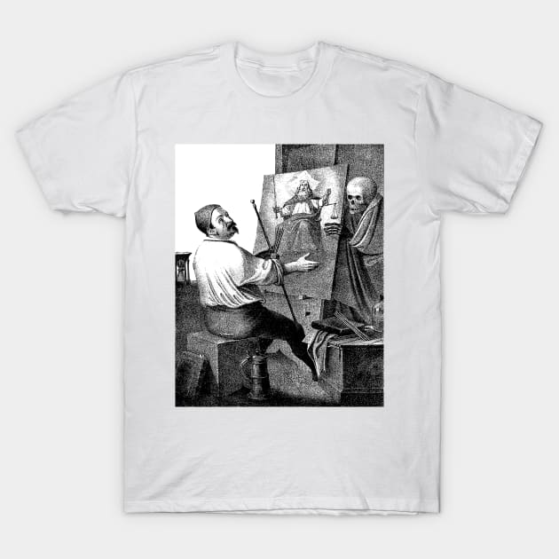 The dance of death at Basel: death and the merchant - Hieronymus Hess T-Shirt by themasters